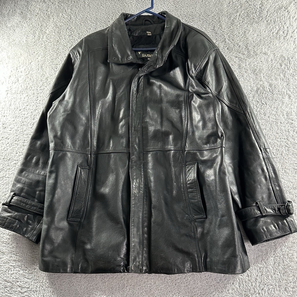 VINTAGE 80s‎ Raffaelo Golden Collection Leather Jacket Mens 44 Thermolite Lined